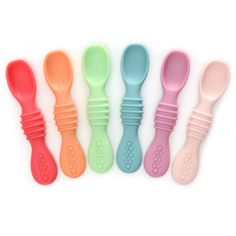 PrimaStella Silicone Chew Spoon Set for Babies and Toddlers | Safety Tested | BPA Free | Microwave, Dishwasher and Freezer Safe - Image 1